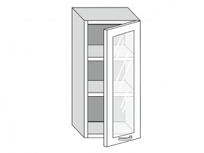 19.40.3 Шкаф настенный (h=913) на 400мм с 1-ой стекл. дверцей в Верещагино - vereshchagino.magazinmebel.ru | фото