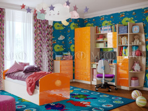 Детская комната Юниор-2 Оранжевый металлик в Верещагино - vereshchagino.magazinmebel.ru | фото