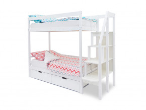 Двухъярусная кровать Svogen с ящиками белый в Верещагино - vereshchagino.magazinmebel.ru | фото
