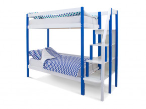 Двухъярусная кровать Svogen сине-белый в Верещагино - vereshchagino.magazinmebel.ru | фото