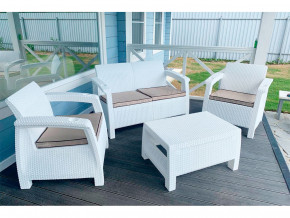 Комплект уличной мебели Yalta Terrace Set белый в Верещагино - vereshchagino.magazinmebel.ru | фото