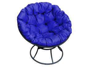 Кресло Папасан без ротанга синяя подушка в Верещагино - vereshchagino.magazinmebel.ru | фото