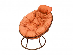 Кресло Папасан мини без ротанга оранжевая подушка в Верещагино - vereshchagino.magazinmebel.ru | фото