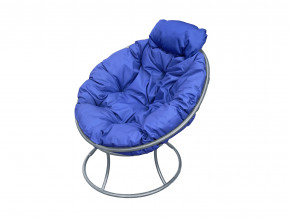Кресло Папасан мини без ротанга синяя подушка в Верещагино - vereshchagino.magazinmebel.ru | фото
