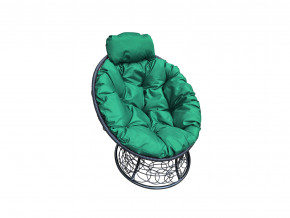 Кресло Папасан мини с ротангом зелёная подушка в Верещагино - vereshchagino.magazinmebel.ru | фото
