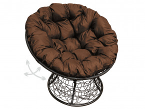 Кресло Папасан пружинка с ротангом коричневая подушка в Верещагино - vereshchagino.magazinmebel.ru | фото