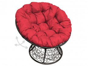 Кресло Папасан пружинка с ротангом красная подушка в Верещагино - vereshchagino.magazinmebel.ru | фото