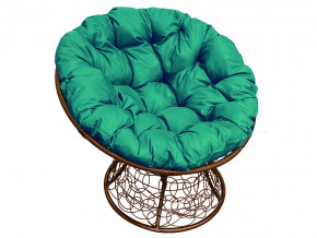 Кресло Папасан с ротангом зелёная подушка в Верещагино - vereshchagino.magazinmebel.ru | фото