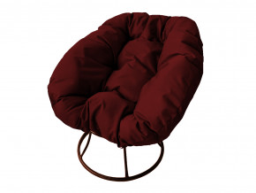 Кресло Пончик без ротанга бордовая подушка в Верещагино - vereshchagino.magazinmebel.ru | фото - изображение 1