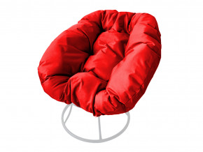 Кресло Пончик без ротанга красная подушка в Верещагино - vereshchagino.magazinmebel.ru | фото - изображение 1
