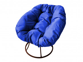 Кресло Пончик без ротанга синяя подушка в Верещагино - vereshchagino.magazinmebel.ru | фото - изображение 1
