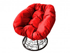 Кресло Пончик с ротангом красная подушка в Верещагино - vereshchagino.magazinmebel.ru | фото