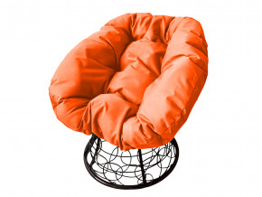 Кресло Пончик с ротангом оранжевая подушка в Верещагино - vereshchagino.magazinmebel.ru | фото