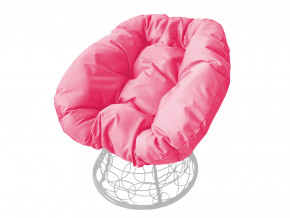 Кресло Пончик с ротангом розовая подушка в Верещагино - vereshchagino.magazinmebel.ru | фото