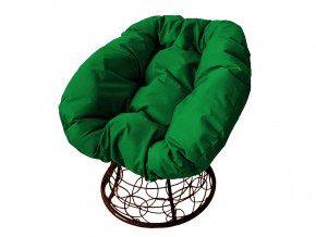Кресло Пончик с ротангом зелёная подушка в Верещагино - vereshchagino.magazinmebel.ru | фото