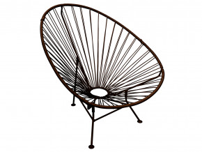 Кресло Ракушка с ротангом коричневый в Верещагино - vereshchagino.magazinmebel.ru | фото - изображение 1