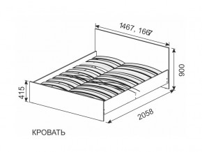 Кровать 1600х2000 ортопедическое основание в Верещагино - vereshchagino.magazinmebel.ru | фото