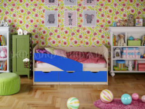 Кровать Бабочки 1600 Синий в Верещагино - vereshchagino.magazinmebel.ru | фото