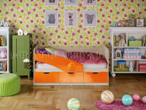 Кровать Бабочки 1800 Оранжевый металлик в Верещагино - vereshchagino.magazinmebel.ru | фото