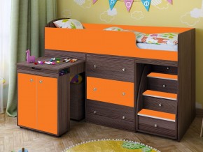 Кровать чердак Малыш 70х160 бодега-оранжевый в Верещагино - vereshchagino.magazinmebel.ru | фото