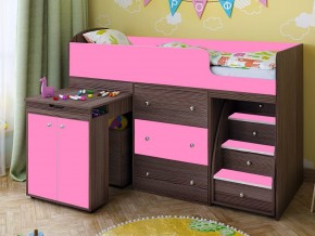 Кровать чердак Малыш 80х180 бодега-розовый в Верещагино - vereshchagino.magazinmebel.ru | фото
