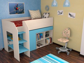 Кровать чердак Теремок 2 Голубой в Верещагино - vereshchagino.magazinmebel.ru | фото