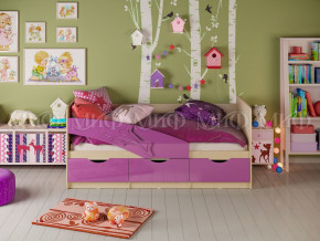 Кровать Дельфин 1600 Фиолетовый металлик в Верещагино - vereshchagino.magazinmebel.ru | фото