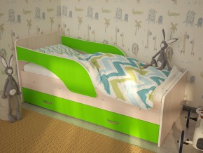 Кровать детская Максимка млечный дуб-лайм в Верещагино - vereshchagino.magazinmebel.ru | фото