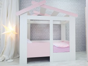 Кровать детская Теремок без ящика розовая в Верещагино - vereshchagino.magazinmebel.ru | фото - изображение 1