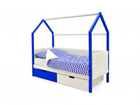 Кровать-домик мягкий Svogen с ящиками сине-белый в Верещагино - vereshchagino.magazinmebel.ru | фото