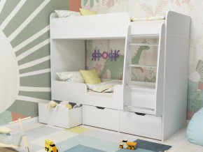 Кровать двухъярусная Малыш двойняшка белый в Верещагино - vereshchagino.magazinmebel.ru | фото - изображение 1