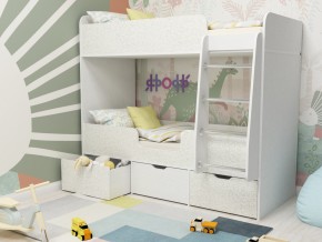 Кровать двухъярусная Малыш двойняшка белый феритейл в Верещагино - vereshchagino.magazinmebel.ru | фото - изображение 1