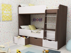 Кровать двухъярусная Малыш двойняшка бодега-белый в Верещагино - vereshchagino.magazinmebel.ru | фото