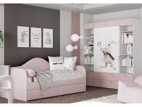 Кровать с мягкой обивкой Алиса ПМ-332.18 велюр розовый в Верещагино - vereshchagino.magazinmebel.ru | фото - изображение 3