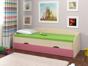 Кровать Соня 2 дуб молочный-розовый в Верещагино - vereshchagino.magazinmebel.ru | фото