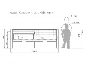 Кровать-тахта мягкая Svogen с ящиками и бортиком белый в Верещагино - vereshchagino.magazinmebel.ru | фото - изображение 2