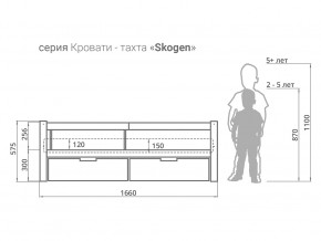 Кровать-тахта Svogen с ящиками и бортиком дерево в Верещагино - vereshchagino.magazinmebel.ru | фото - изображение 3