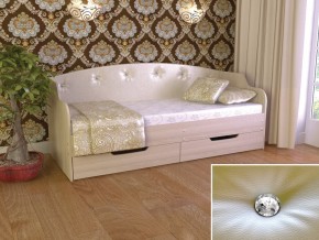 Кровать Юниор Тип 2 шимо светлый, белый перламутр 900х2000 в Верещагино - vereshchagino.magazinmebel.ru | фото