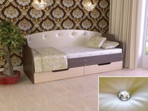 Кровать Юниор Тип 2 Венге/дуб молочный 800х1600 в Верещагино - vereshchagino.magazinmebel.ru | фото