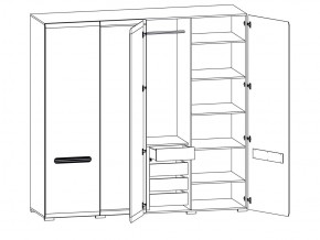 Шкаф 205-SZF2D2L/21/22 Ацтека белый в Верещагино - vereshchagino.magazinmebel.ru | фото - изображение 2