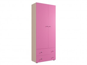 Шкаф ДМ 800 с 2 ящиками дуб млечный-розовый в Верещагино - vereshchagino.magazinmebel.ru | фото - изображение 1