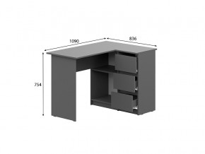 Стол угловой Денвер Графит серый в Верещагино - vereshchagino.magazinmebel.ru | фото - изображение 2