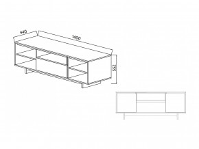 Тумба для ТВА Moderno-1400 Ф6 в Верещагино - vereshchagino.magazinmebel.ru | фото - изображение 4